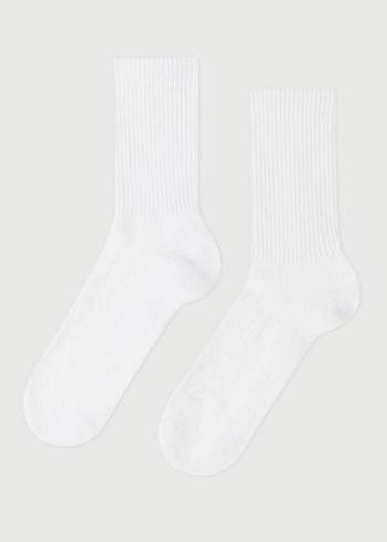 Férfi Calzedonia Crew Sport Zokni Fehér | HU2813SO
