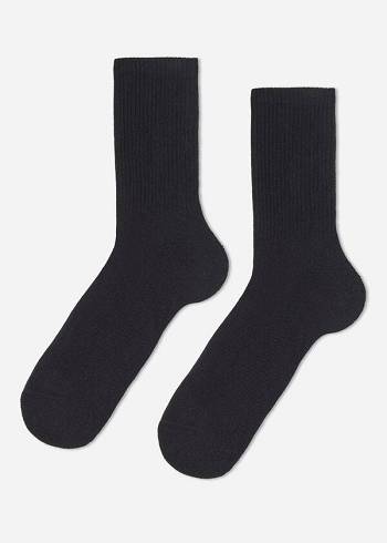 Férfi Calzedonia Crew Sport Zokni Fekete | HU2812DN
