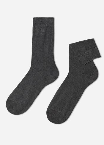 Férfi Calzedonia Crew with Cashmere Zokni Szürke | HU2828VD