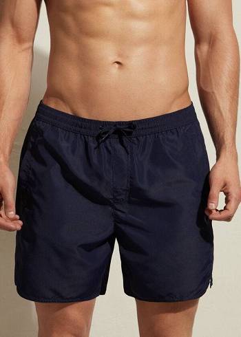 Férfi Calzedonia Formentera Eco Úszónadrágok Kék | HU2925HK
