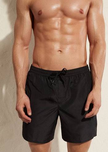 Férfi Calzedonia Formentera Eco Úszónadrágok Fekete | HU2926GL