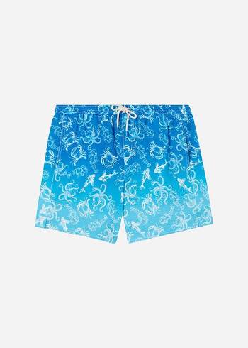 Férfi Calzedonia Formentera Úszónadrágok Kék | HU2931PQ