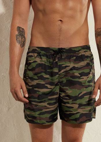 Férfi Calzedonia Formentera Úszónadrágok Zöld | HU2934UT