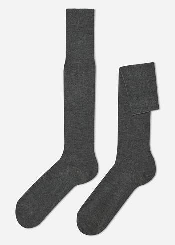 Férfi Calzedonia Long with Cashmere Zokni Szürke | HU2785FM