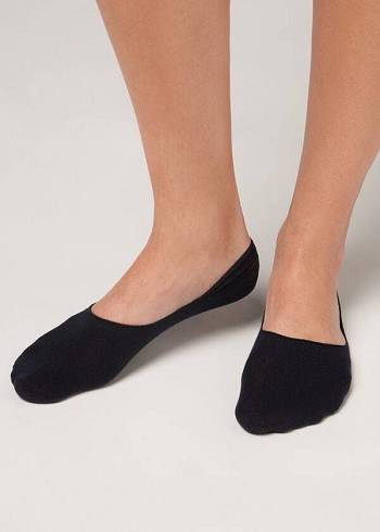 Férfi Calzedonia Pamut Invisible Zokni Kék | HU2901XF