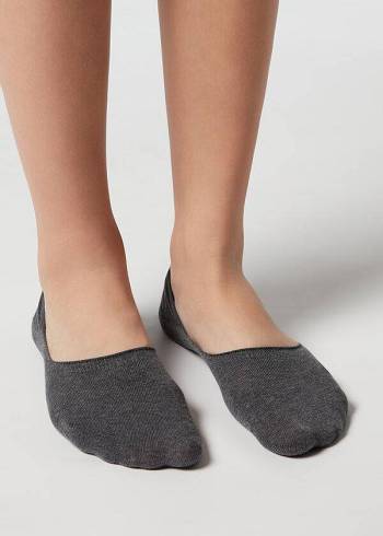 Férfi Calzedonia Pamut Invisible Zokni Titán | HU2906HK