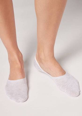 Férfi Calzedonia Pamut Invisible Zokni Titán Szürke | HU2908GL