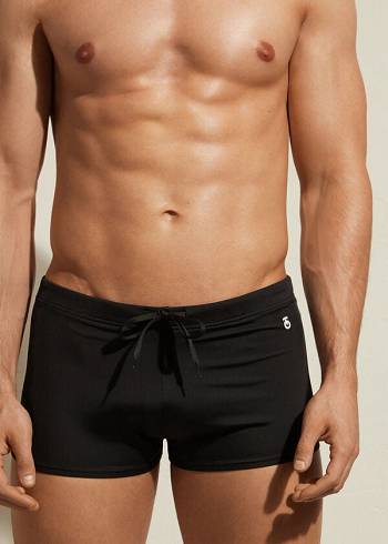 Férfi Calzedonia Panama Úszónadrágok Fekete | HU2923MA