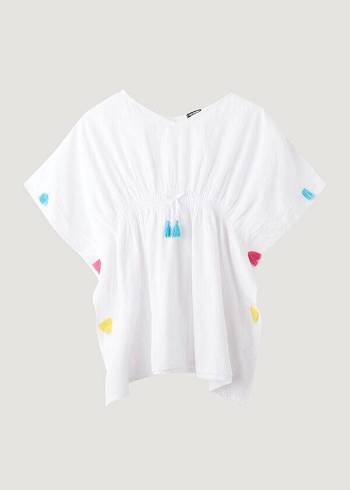 Gyerek Calzedonia Kaftan with Tassels Fürdőruha Fehér | HU3086VD