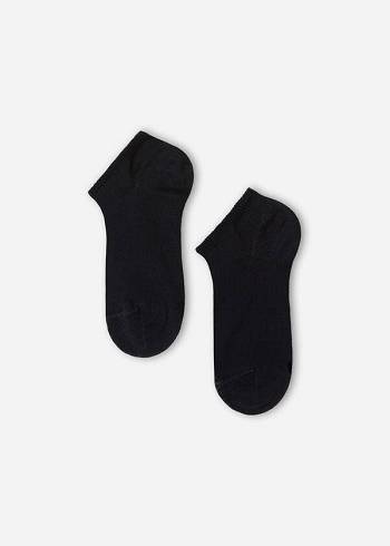 Gyerek Calzedonia Light Pamut Ankle Rövid Zokni Kék | HU3116LH