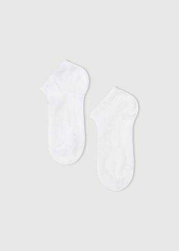 Gyerek Calzedonia Light Pamut Ankle Rövid Zokni Fehér | HU3188KI
