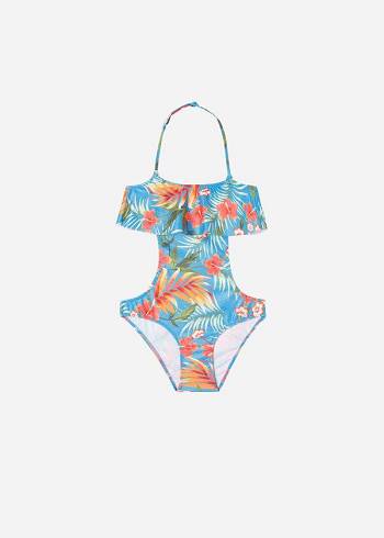 Gyerek Calzedonia One-Piece Maui Fürdőruha Zöld | HU3046KI