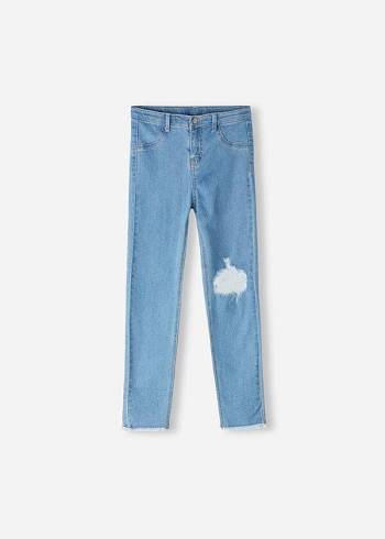 Gyerek Calzedonia Ripped Stretch Sovány Leggings Kék | HU3138HK