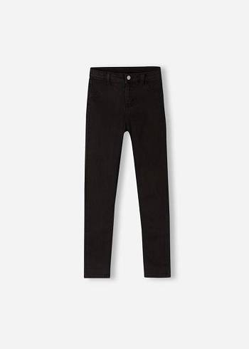 Gyerek Calzedonia Soft Touch Denim Cropped Sovány Leggings Fekete Kék | HU3141DN