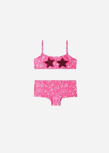 Gyerek Calzedonia Star Two-Piece Jam Fürdőruha Rózsaszín | HU3049HK