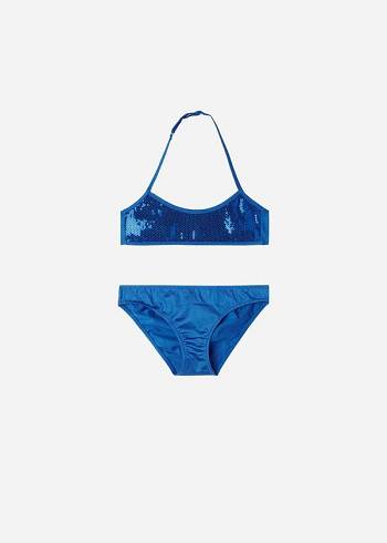 Gyerek Calzedonia Two-Piece Cannes Fürdőruha Kék | HU3069FM