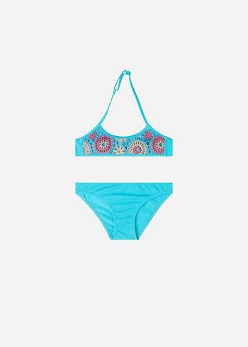Gyerek Calzedonia Two Piece Capri Fürdőruha Türkiz | HU3054AP