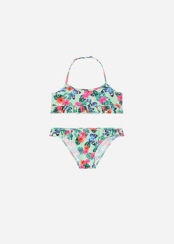 Gyerek Calzedonia Two Piece Malibù Fürdőruha Zöld | HU3062EX