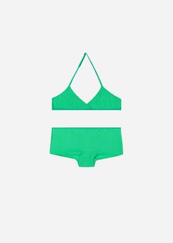 Gyerek Calzedonia Two Piece Mykonos Fürdőruha Zöld | HU3063WY