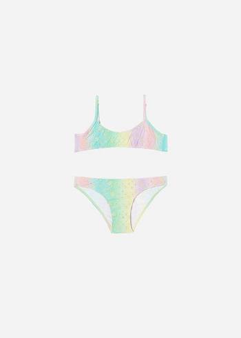 Gyerek Calzedonia Two Piece Panama Fürdőruha Zöld | HU3065MA