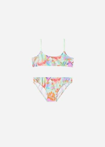 Gyerek Calzedonia Two-Piece Tahiti Fürdőruha Zöld | HU3076UT
