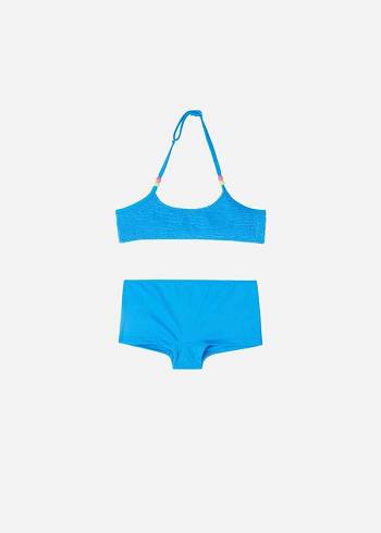 Gyerek Calzedonia Two-Piece Tank-Stílusok San Diego Fürdőruha Kék | HU3078TV