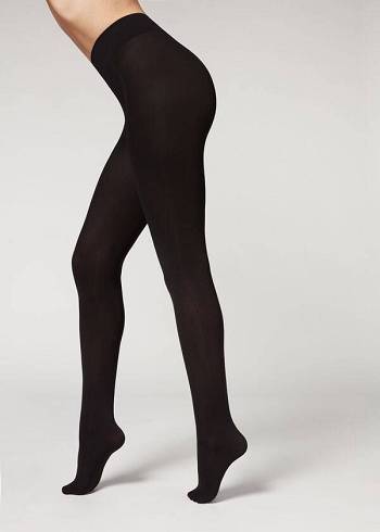 Női Calzedonia 100 Denier Total Kényelem Soft Touch Opaque Harisnyanadrág Fekete | HU1012QZ