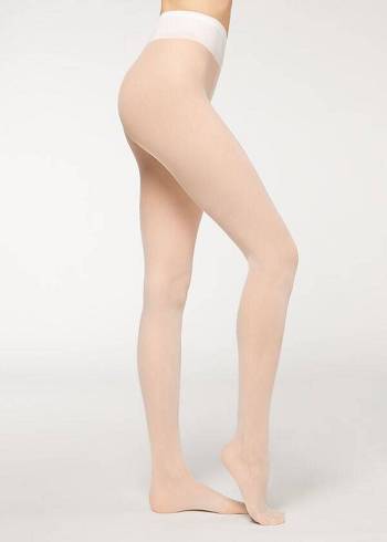 Női Calzedonia 20 Denier Ultra Kényelem Sheer Harisnyanadrág Fehér | HU1168QZ