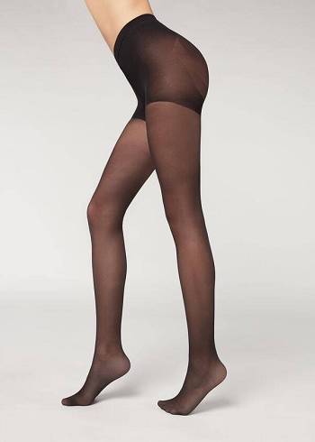 Női Calzedonia 30 Denier Total Shaper Sheer Sexy Harisnyanadrág Fekete | HU1194QZ