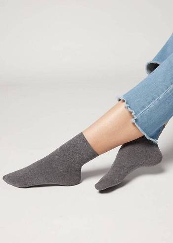Női Calzedonia 50 Denier Soft Touch Rövid Zokni Szürke | HU2324WY