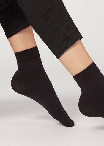 Női Calzedonia 50 Denier Soft Touch Rövid Zokni Fekete | HU2325QZ