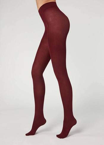 Női Calzedonia 50 Denier Total Kényelem Soft Touch Opaque Harisnyanadrág Bordó | HU1026GL
