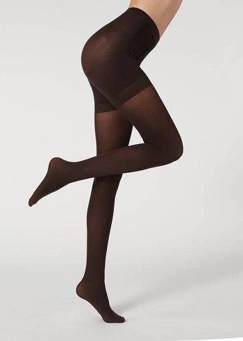 Női Calzedonia 50 Denier Total Shaper Opaque Harisnyanadrág Kávé | HU1037MA