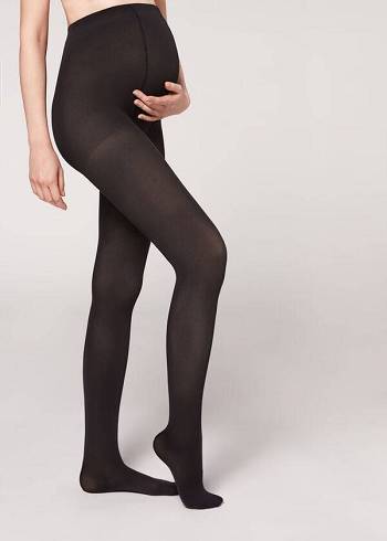 Női Calzedonia 60 Denier Maternity Opaque Harisnyanadrág Fekete | HU1044UT