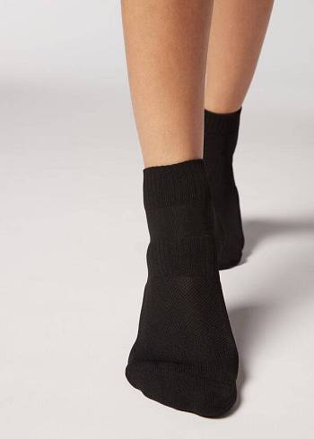 Női Calzedonia Active Sport Rövid Zokni Fekete | HU2327NB