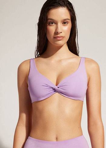 Női Calzedonia Balconette Indonesia Eco Bikini Felsők Lila | HU1670OR