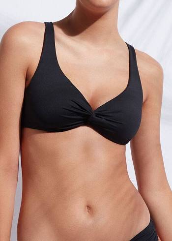 Női Calzedonia Balconette Indonesia rosa Bikini Felsők Fekete | HU1677HK