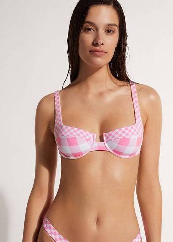 Női Calzedonia Balconette Lione Bikini Felsők Rózsaszín | HU1678JJ