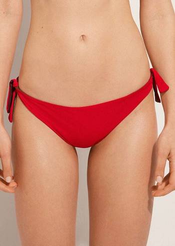 Női Calzedonia Bow Brazilian Indonesia Eco Bikini Alsó Piros | HU1303YU