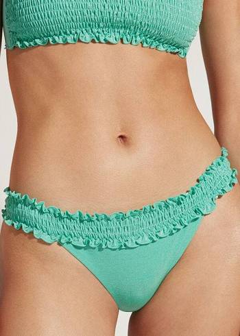 Női Calzedonia Brazilian Formentera Bikini Alsó Zöld | HU1307PQ