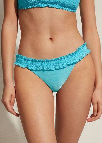 Női Calzedonia Brazilian Formentera Bikini Alsó Türkiz | HU1308AP