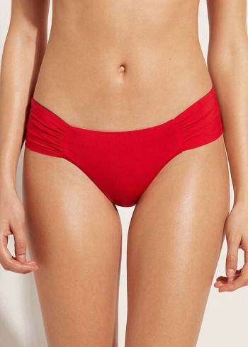 Női Calzedonia Brazilian Indonesia Eco Bikini Alsó Piros | HU1315KI