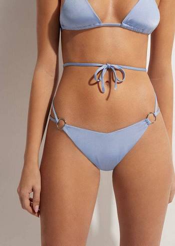 Női Calzedonia Brazilian String Abu Dhabi Bikini Alsó Kék | HU1325WY