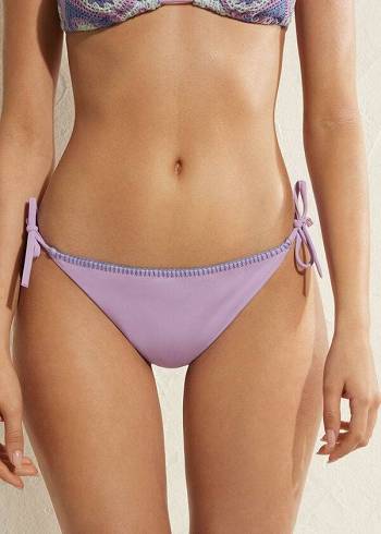 Női Calzedonia Brazilian String Tel Aviv Bikini Alsó Lila | HU1341KI