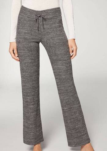 Női Calzedonia Cashmere Egyenes Leggings Szürke | HU2626DN