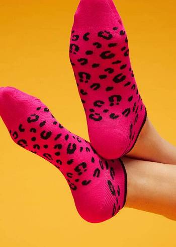 Női Calzedonia Checkered No-Show Zokni Piros | HU2270AP