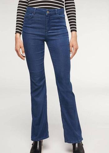 Női Calzedonia Eco Light Flared Denim Farmer Nadrág Sötétkék | HU2577OR