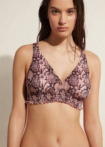 Női Calzedonia Fixed Triangle Sidney Bikini Felsők Rózsaszín | HU1715WY