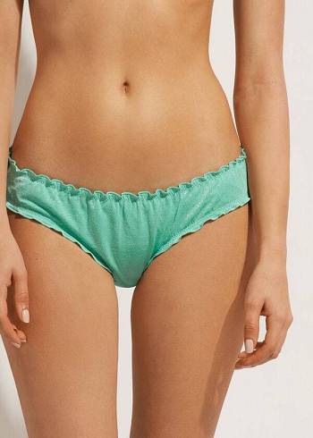 Női Calzedonia Formentera Bikini Alsó Zöld | HU1381YU