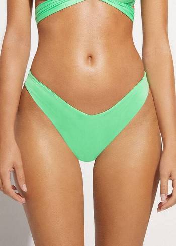 Női Calzedonia High Cut Indonesia Eco Bikini Alsó Menta | HU1396XF